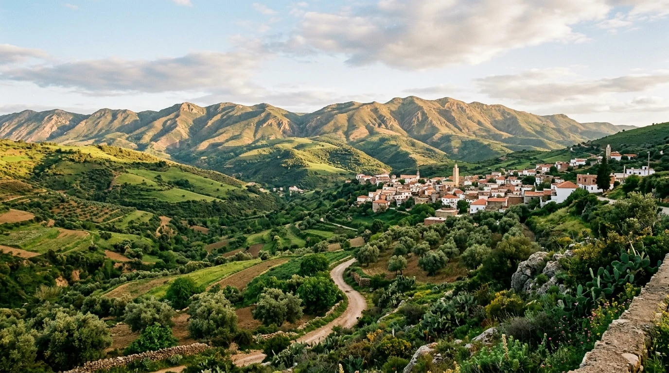 Vue sur la région de Nedroma et les monts des Trara